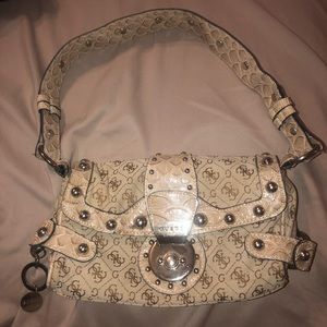 Small Beige Guess Shoulder Bag